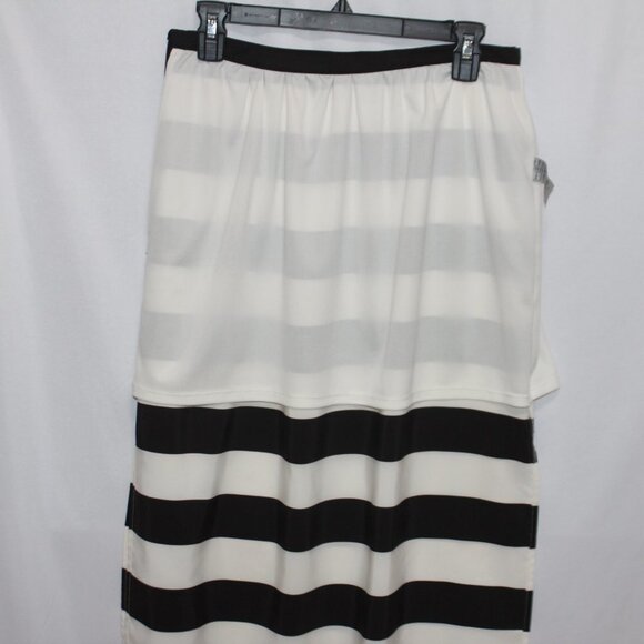 Vince Camuto Black and White Split Long Skirt - Picture 14 of 16
